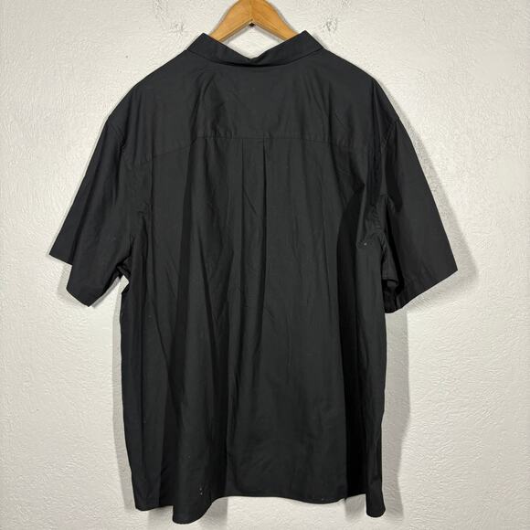 NEW! HB Harbor Bay Short Sleeve Button Up Shirt Casual Black - 2XL - Picture 5 of 5